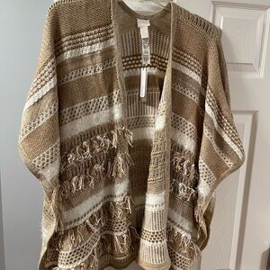 Chico’s Fringe Ruana - One Size- New